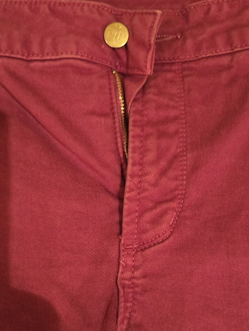 NYDJ Deep Berry Purple Denim Pants,  Size 14